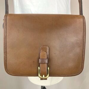 Coach | Bags | Coach Brown Leather Shoulder Bag With Signature
